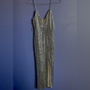 long glitter dress